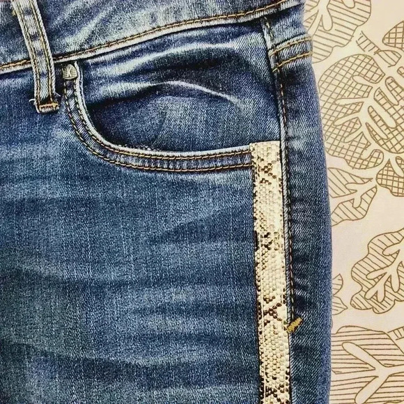 Kut from the Kloth Snake Striped Donna Ankle Skinny Jeans Women's 10 - Picture 3 of 7